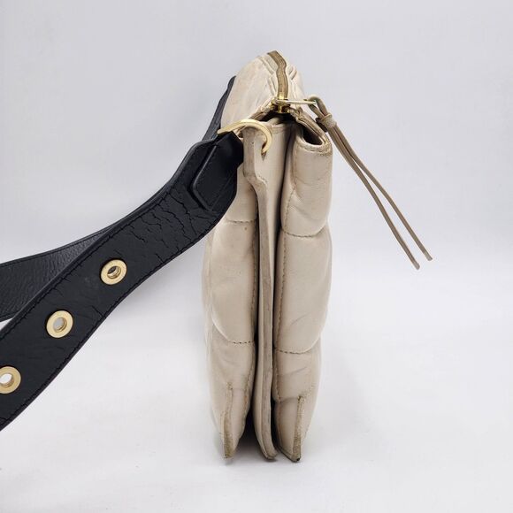 AllSaints Sheringham Quilted Leather White Shoulder Bag - Picture 2 of 15